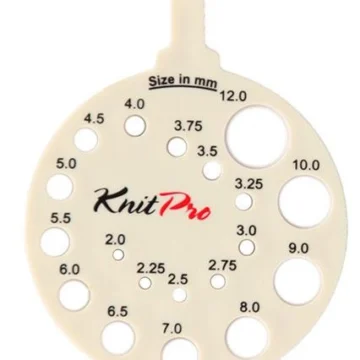 Pinnemåler - Rund i plastikk fra KnitPro
