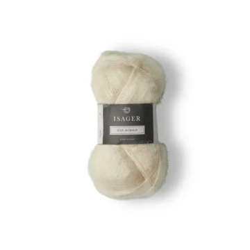 Isager Silk Mohair farge 0 kitt- ren silkemohair - hos Fru Kvist, sammen med resten av Isagers flotte garnkvaliteter