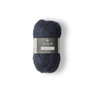 Isager Silk Mohair farge 100 marineblå- ren silkemohair - hos Fru Kvist, sammen med resten av Isagers flotte garnkvaliteter
