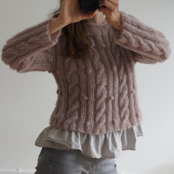 Kort mohairsweater