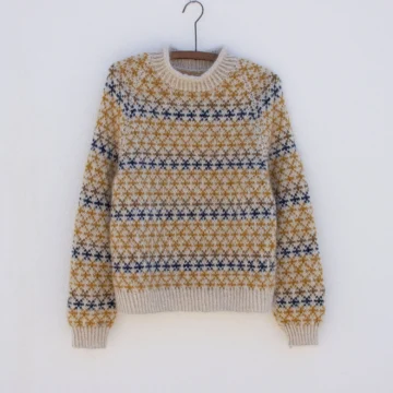 coloured crosses av Anne Ventzel av originalt garnvalg av designeren - garnpakke
