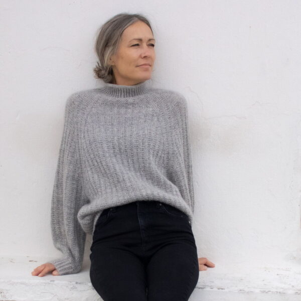 Ribbed jumper av Anne Ventzel av originalt garnvalg av designeren - garnpakke