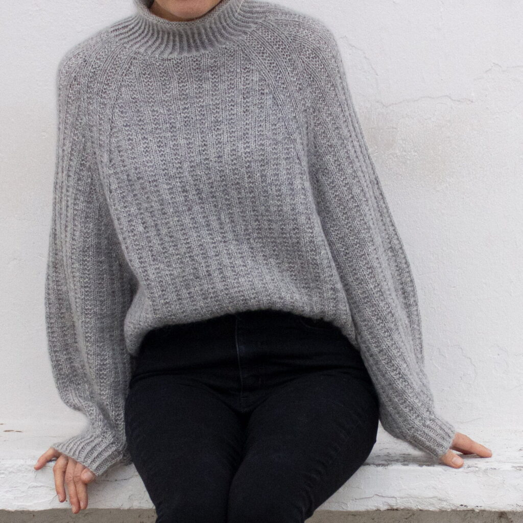 Ribbed jumper av Anne Ventzel av originalt garnvalg av designeren - garnpakke
