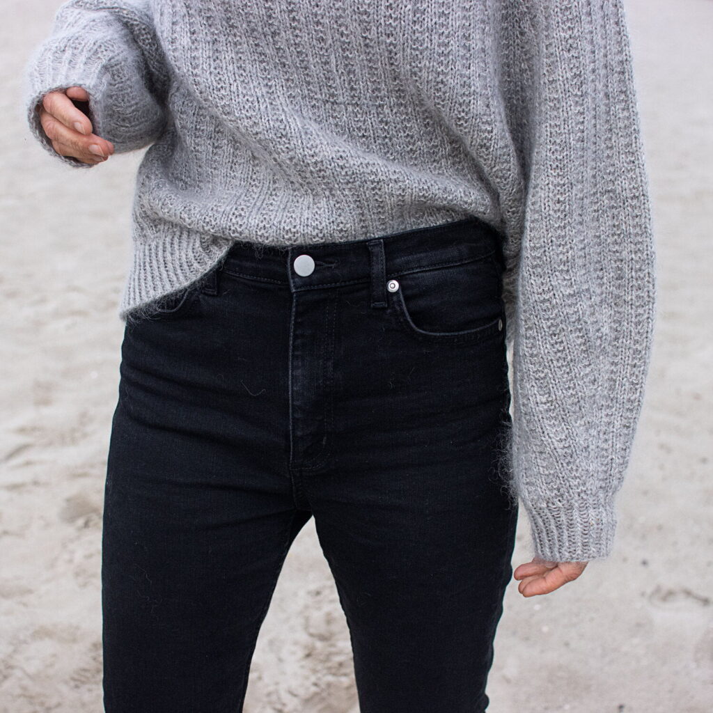 Ribbed jumper av Anne Ventzel av originalt garnvalg av designeren - garnpakke