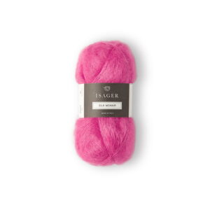 Isager Silk Mohair farge 19 knall rosa- ren silkemohair - hos Fru Kvist, sammen med resten av Isagers flotte garnkvaliteter