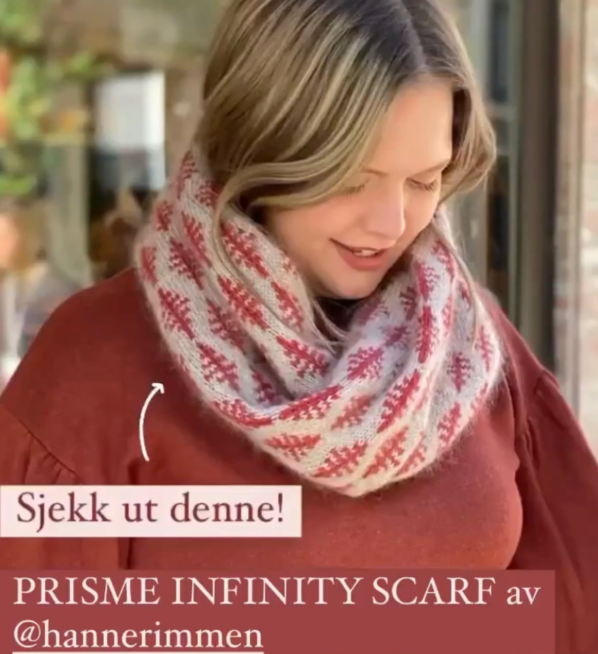 Prisme Infinity Scarf av Hanne Rimmen - garnpakke hos Fru Kvist