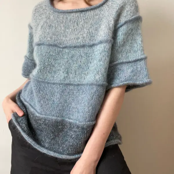 AegyoKnit Pado Tee Isager Palet Silk Mohair