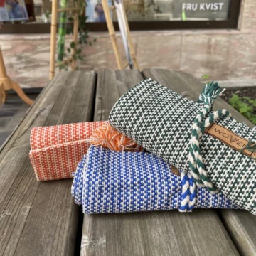 Woven Mappe til strømpepinner - Stripevev