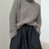 waffle_loop_roll-neck sweater other_loops hos frukvist.no isager tweed og silk mohair