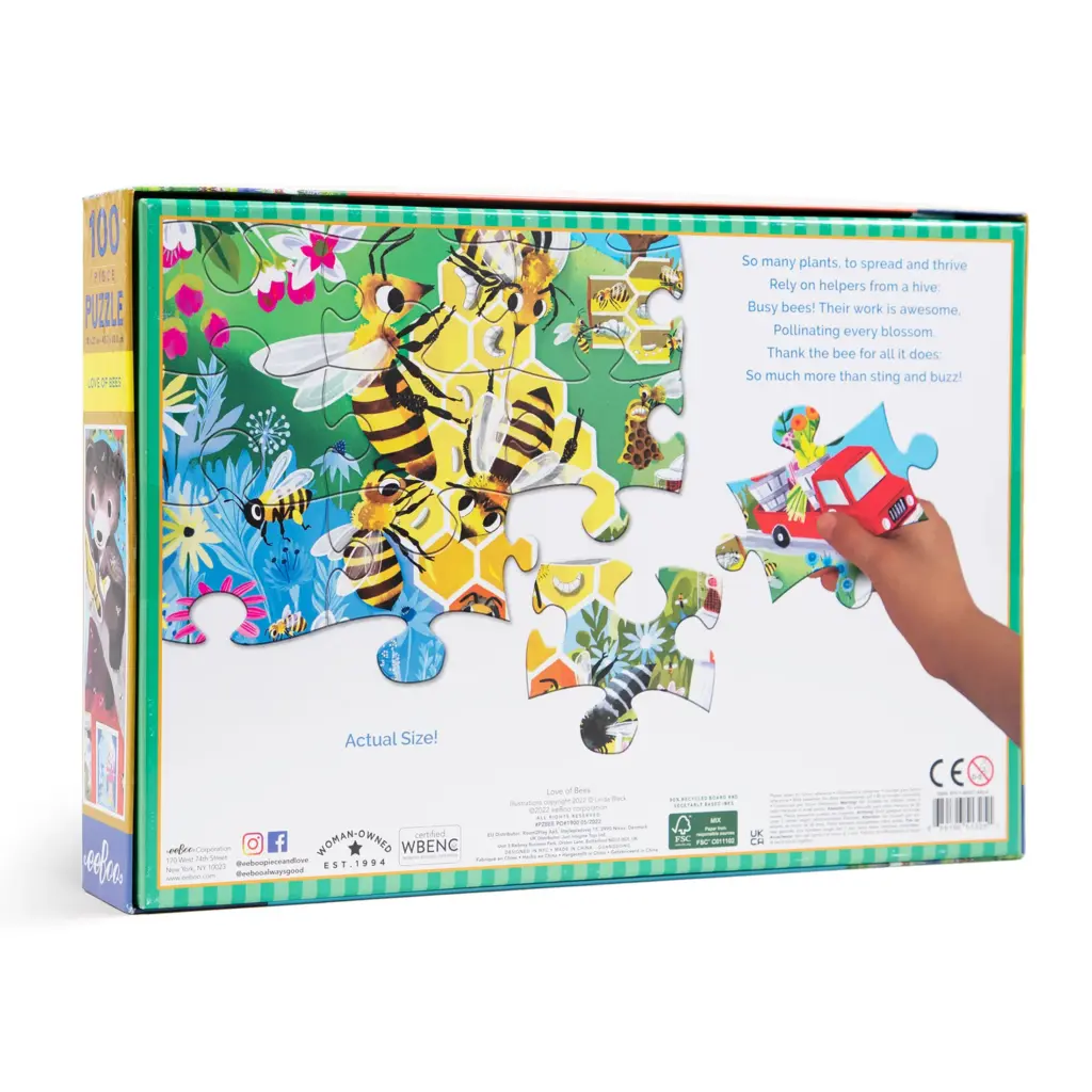 Puslespill Love of bees - 100 brikker - Bilde 3