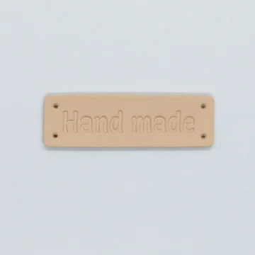 Villy Jensen Label imitert skinn: Hand Made (natur)