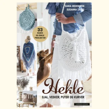 Hekle sjal, vesker, puter og kurver