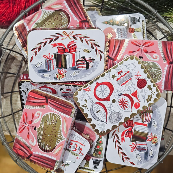 boks med lokk metallboks firkanten boks julemotiv jul frukvist.no