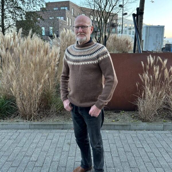 Celeste Sweater Man Mønsterstrikk strikkegenser herre PetiteKnit frukvist.no