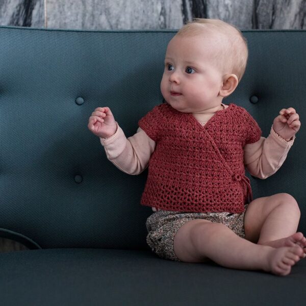 Doris heklet omslagsbluse fra Filcolana