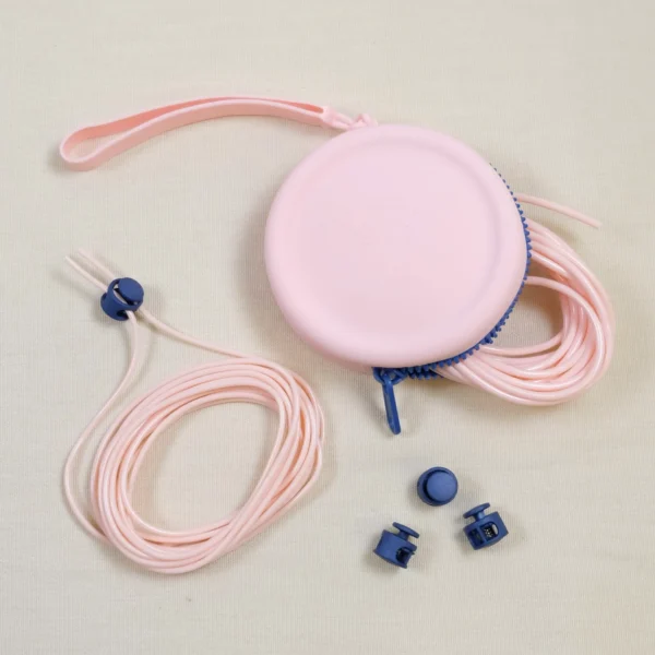 Fargerike Pouch med vaiere og vaierlåser Rosa