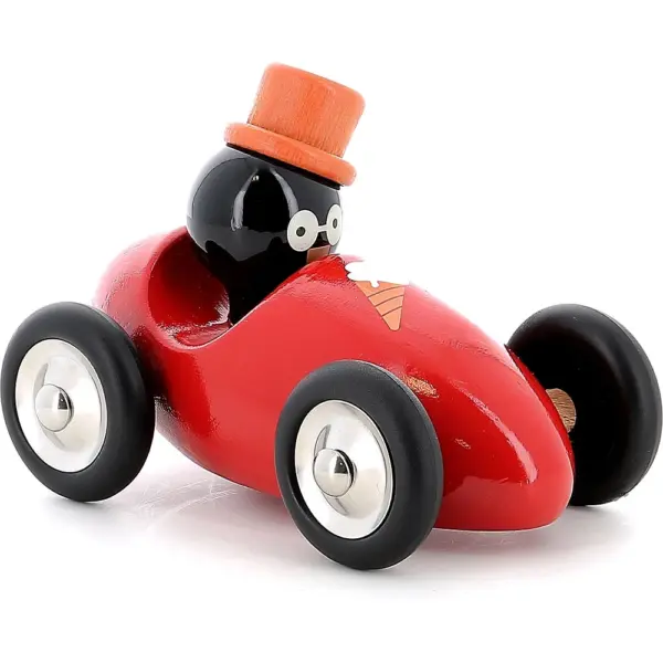 Bil med pingvinen René