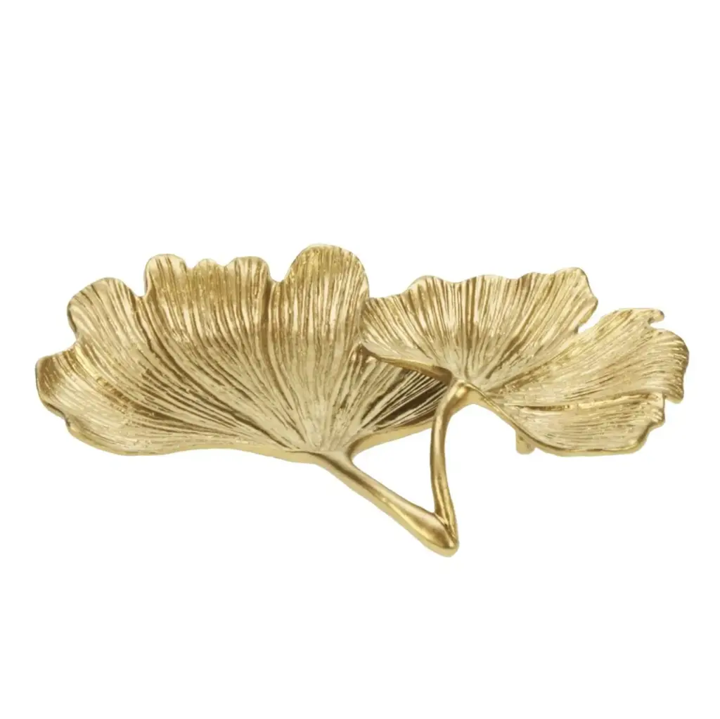 Dekorativt fat med ginkgo-blader