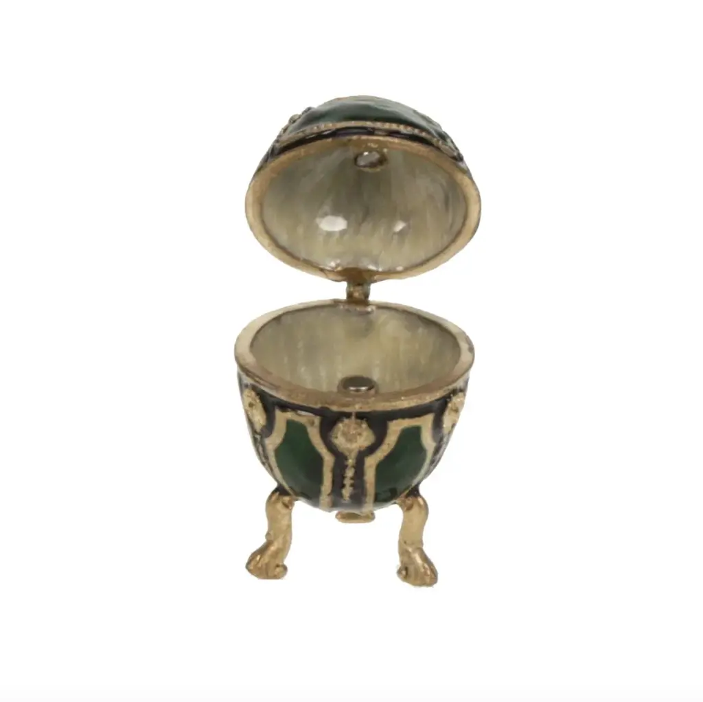 "Faberge" egg - gull/grønn/sort - Bilde 2
