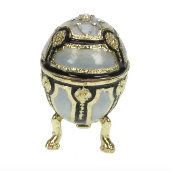 "Faberge" egg - gull/blå/sort