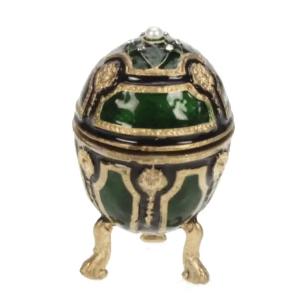 "Faberge" egg - gull/grønn/sort