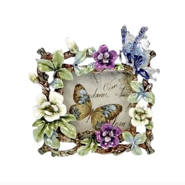 Bilderamme med blomster (6x6 cm)