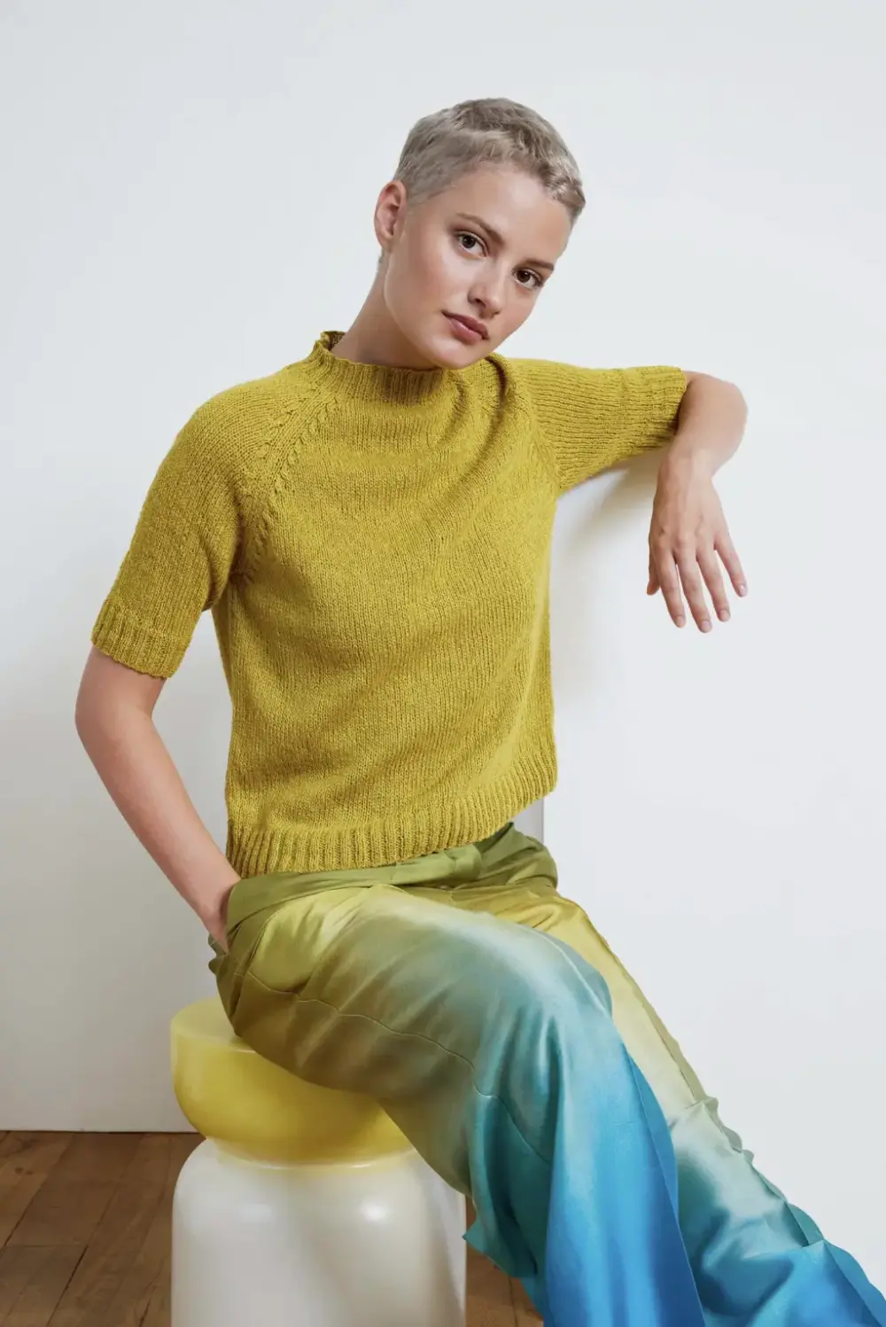 Nieves kortermet bluse fra Lang Yarns