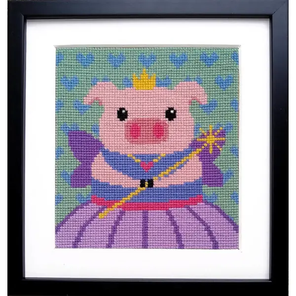 Fru Zippe Broderi Bilde Grisen Gertrud