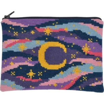 Fru Zippe Broderi Clutch Moon Shine