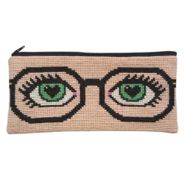 Fru Zippe Broderi Clutch øjne for dig