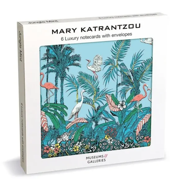 Notecards pakke med 6 kort: Jungle Mint