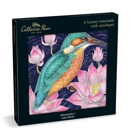 Notecards pakke med 6 kort: Kingfisher