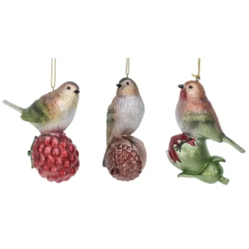 Juletrepynt - Fugler (assortert)