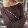 Valerie Blouse av PetiteKnit, closeup av fremsiden