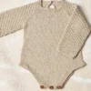 Lang Yarns Bjørn romper fra Punto 83 Baby Cotton Naturally Colored