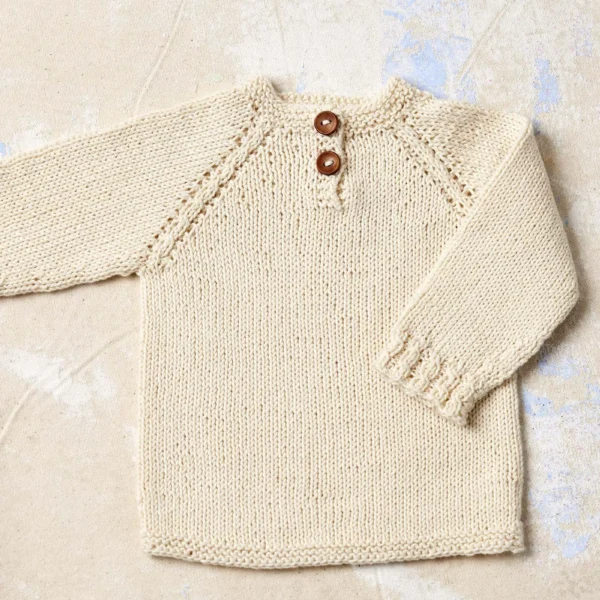 Lang Yarns Rune genser fra Punto 83 Baby Cotton Naturally Colored