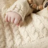 Lang Yarns Rune genser og Loki babyteppe fra Punto 83 Baby Cotton Naturally Colored