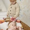 Lang Yarns Siv jakke fra Punto 83 Baby Cotton Naturally Colored