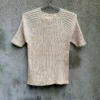 Rib Tee med korte ermer fra Knitting for Olive, strikket i Pure Silk