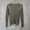 Rib Tee med lange ermer fra Knitting for Olive, strikket i Pure Silk