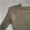 Rib Tee med lange ermer fra Knitting for Olive, strikket i Pure Silk