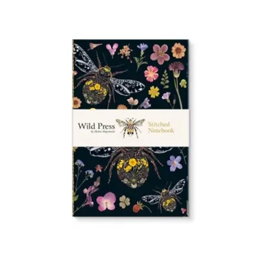 Three Bumblebees - stitched notebook