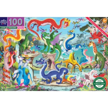 Puslespill, motiv: love of dragons