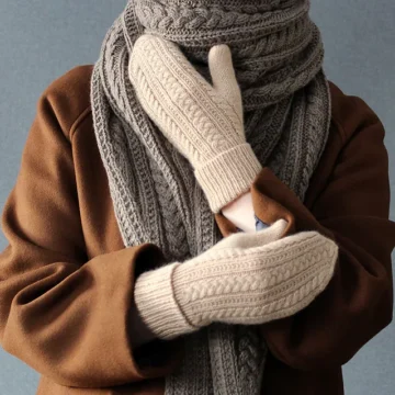 Theresa Mittens strikket i Cardiff Cashmere Classic