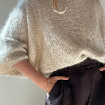 Volare Blouse av Aegyoknit strikket i Bomulin og Silk Mohair