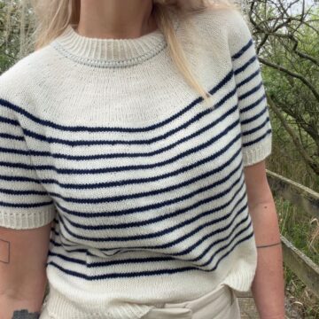 Breton Tee av Hanne Rimmen, strikket i Cardiff Cashmere Classic
