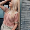 Breton Tee av Hanne Rimmen, strikket i Cardiff Cashmere Classic