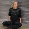 Midnight Mirage Top av Anne Ventzel, strikket i Trio 2, Silk Mohair og Jensen fra Isager