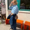 PetiteKnit Juno Satchel, strikket i Isager Hør Organic