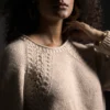Ane Kofod / Jojo Knitwear, designet for Filcolana- kolleksjonen More Women Høst 2026. Damegenser med detaljert raglan, strikket i Peruvian og Alva